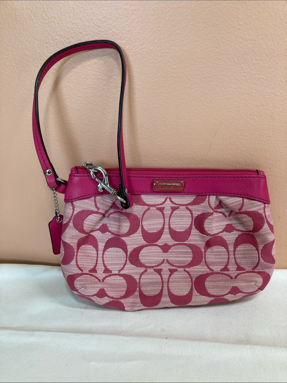 Coach pink wristlet